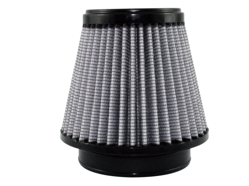 aFe Power Magnum FLOW Pro DRY S Conical Air Filter Element - 6 in Base - 4 in Top - 4 in Flange - 5 in Tall - White