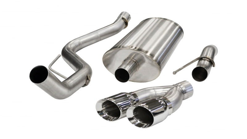 Corsa Sport Cat-Back Exhaust System - 3 in Diameter - 4 in Tips - Raptor - Ford Fullsize Truck 2010-14