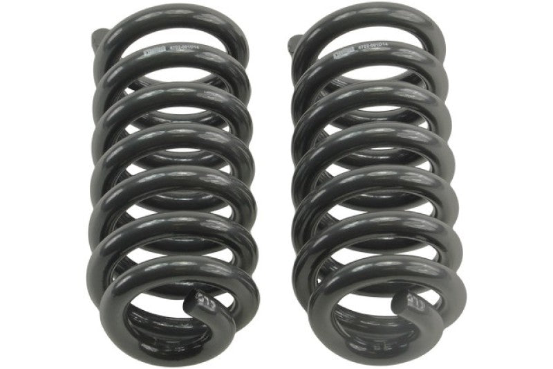 Belltech Lowering Suspension Spring Kit 2 Coil Springs Silver Powder Coat Front - GM Fullsize Truck 1973-87