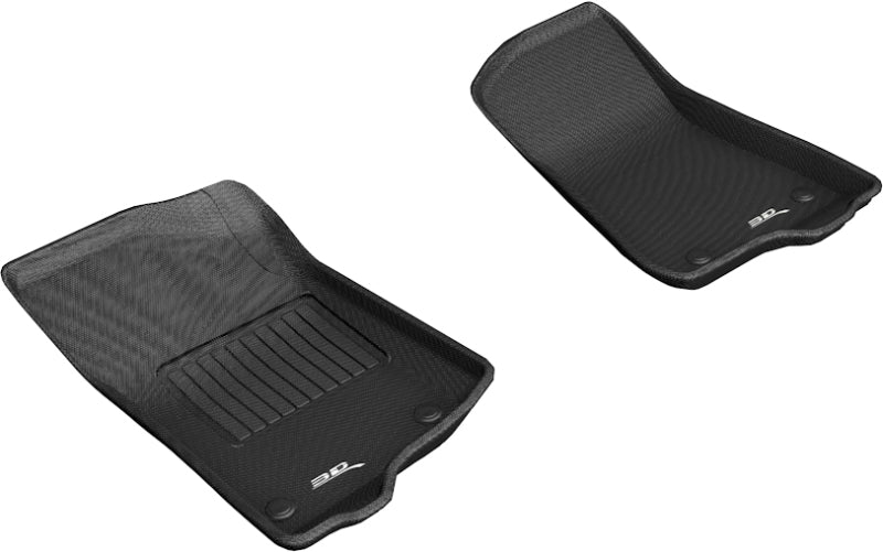 3D MAXpider Kagu Floor Liner - Front - Black/Textured - Jeep Wrangler 2018-21 - (Pair)