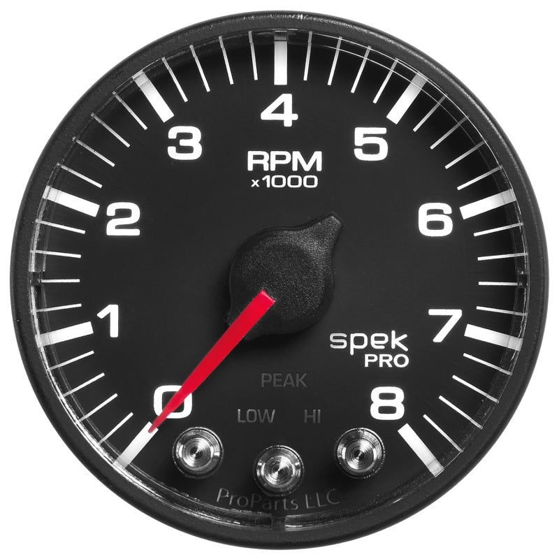 Auto Meter Spek Pro Tachometer 8,000 RPM Electric Analog - 2-1/16" Diameter