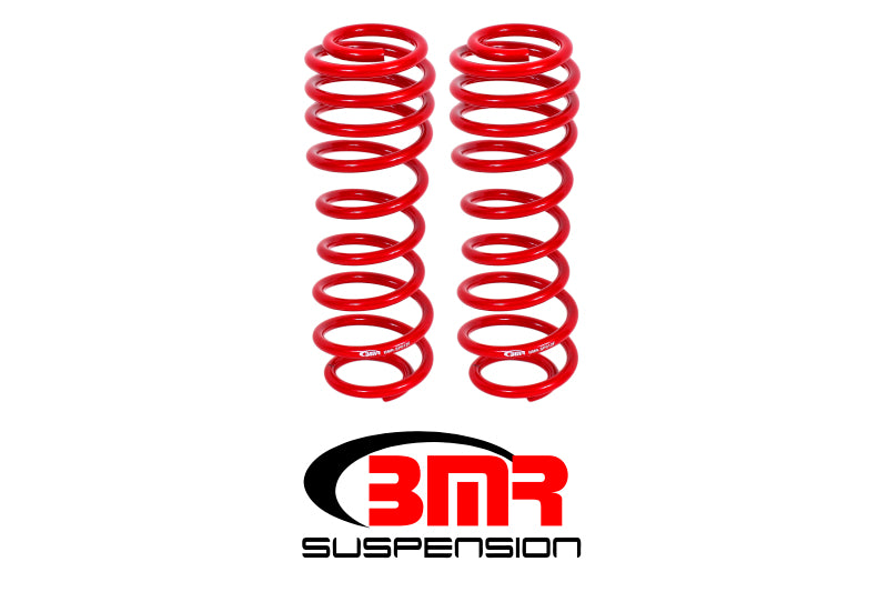 BMR Suspension Lowering Springs - Rear - 1.5" Drop - Red - 2005-14 Mustang