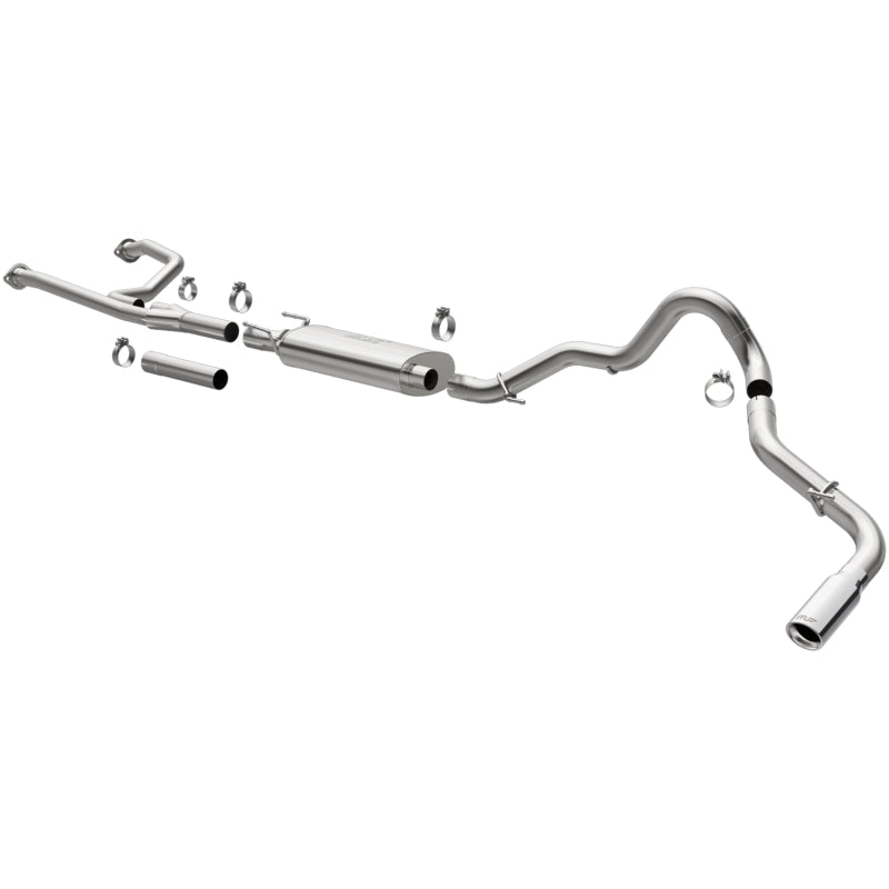 Magnaflow Street Series Cat-Back Exhaust System - 3 in Diameter - 4 in Tip - Stainless - Toyota Tundra 2022