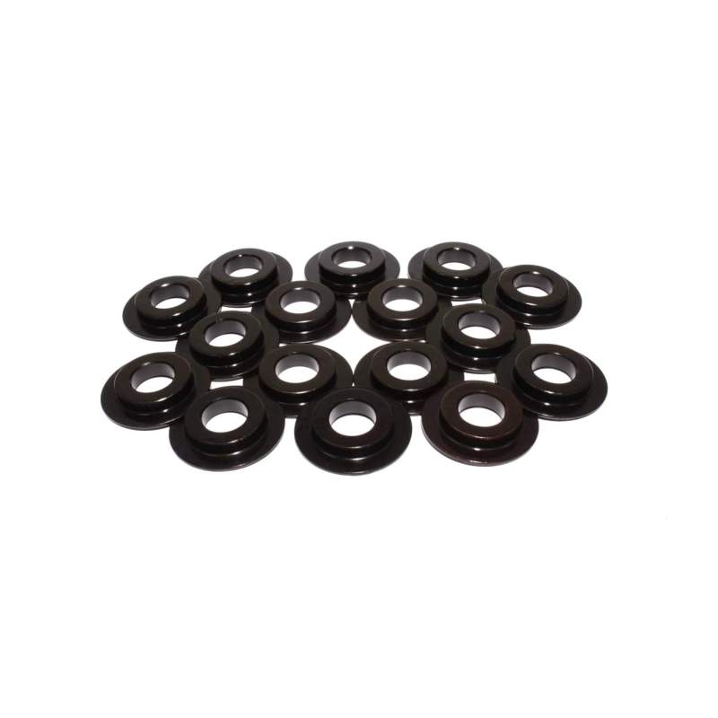 Comp Cams Valve Spring Locator - Inside - 0.060" Thick - 1.300" OD - 0.570" ID - Steel - Black Oxide (Set of 16)