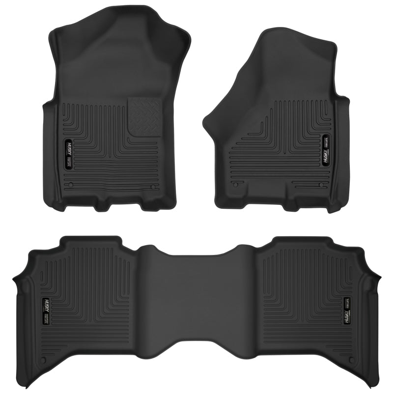 Husky Liners WeatherBeater Front / 2nd Row Floor Liner - Black - Crew Cab - Ram Fullsize Truck 2019-24 53638