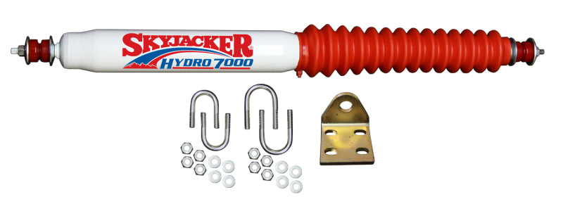 Skyjacker Steering Stabilizer Kit - Single - White Paint - Jeep Wrangler TJ 1997-2006