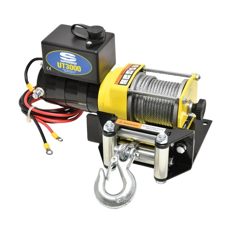 Superwinch UT3000 Winch - 3000 lb Capacity - Roller Fairlead - 12 ft Remote - 3/16 in x 40 ft Steel Rope - 12V