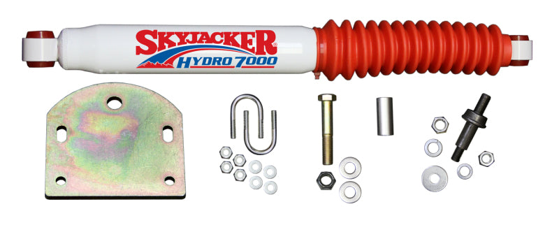 Skyjacker Steering Stabilizer Kit - Single - White Paint - Ford Fullsize SUV / Truck 1999-2005