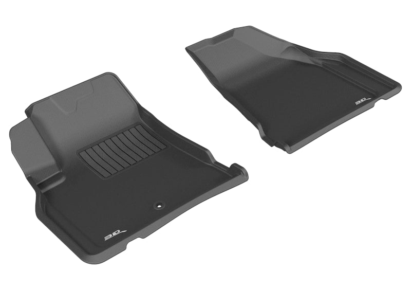 3D MAXpider Kagu Floor Liner - Front - Plastic - Black/Textured - GM Midsize SUV 2009-17 - (Pair)