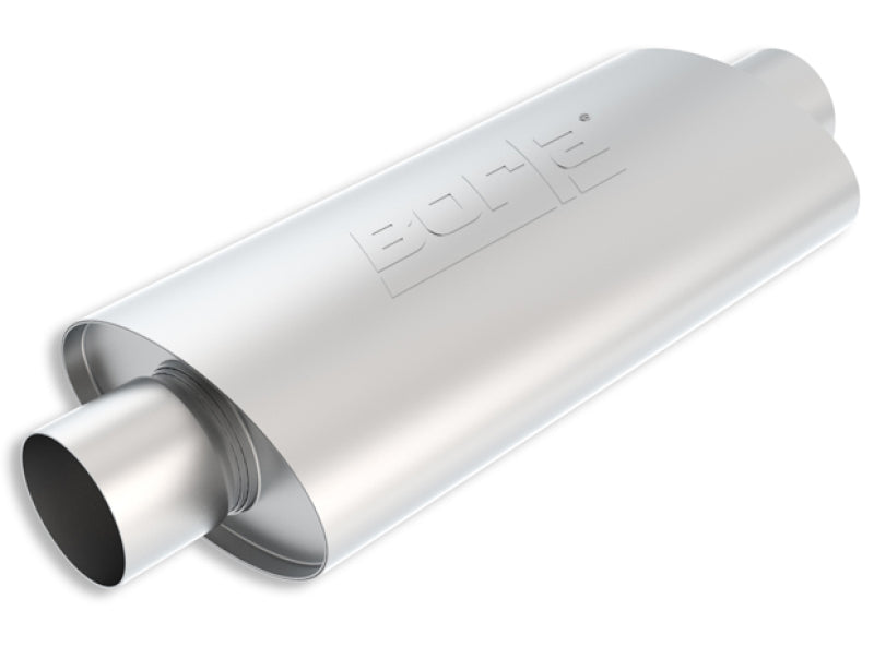 Borla Sportsman XR-1 Oval Muffler - Inlet: 4" - Outlet: 4" - Case Dimensions: 12" x 4-1/2" x 7-7/8"