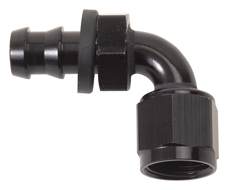 Russell Twist-Lok 90° Hose End -08 AN - Black