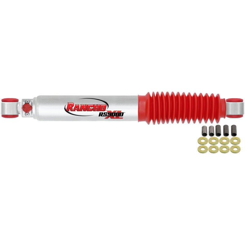 Rancho RS9000XL Series Monotube Shock - 17.63 in Compressed/28.69 in Extended - 1.97 in OD - Adjustable - Silver