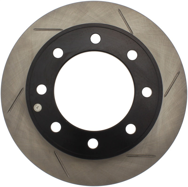 StopTech Sport Cryo Brake Rotor - Front - Driver Side - Slotted - 331 mm OD - 38 mm Thick - 8 x 170 mm Bolt Pattern - Iron - Black Paint