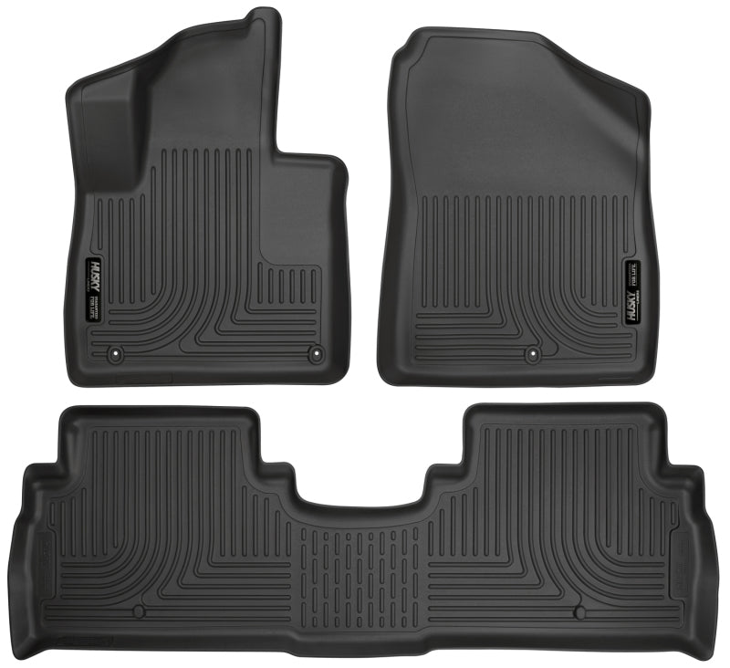 Husky Liners WeatherBeater Front / 2nd Row Floor Liner - Black - Kia Sorento 2016-20