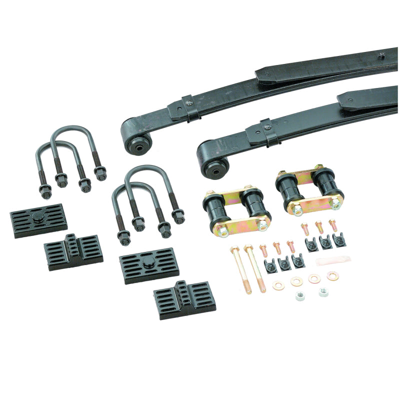 Hotchkis Multi-Leaf 1-1/2 in Lowering Leaf Spring - Hardware / Pads / Shackles - Black Paint - GM F-Body 1971-81