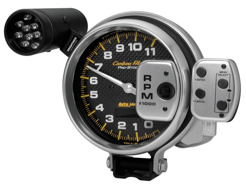 Auto Meter Carbon Fiber Pro Stock Tachometer - 5"