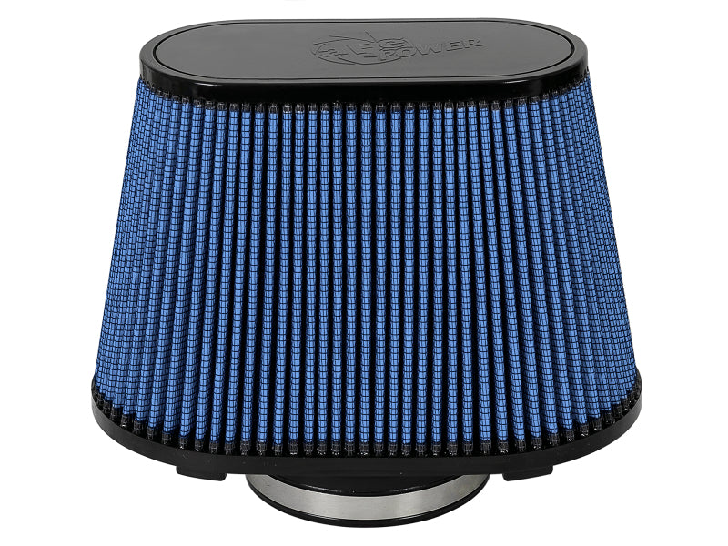 aFe Power Magnum FLOW Pro 5R Conical Air Filter Element - 11 in L x 6-1/2 in W Base - 8-1/2 in L x 4 in W Top - 4-1/2 in Flange - 7-1/2 in Tall - Blue