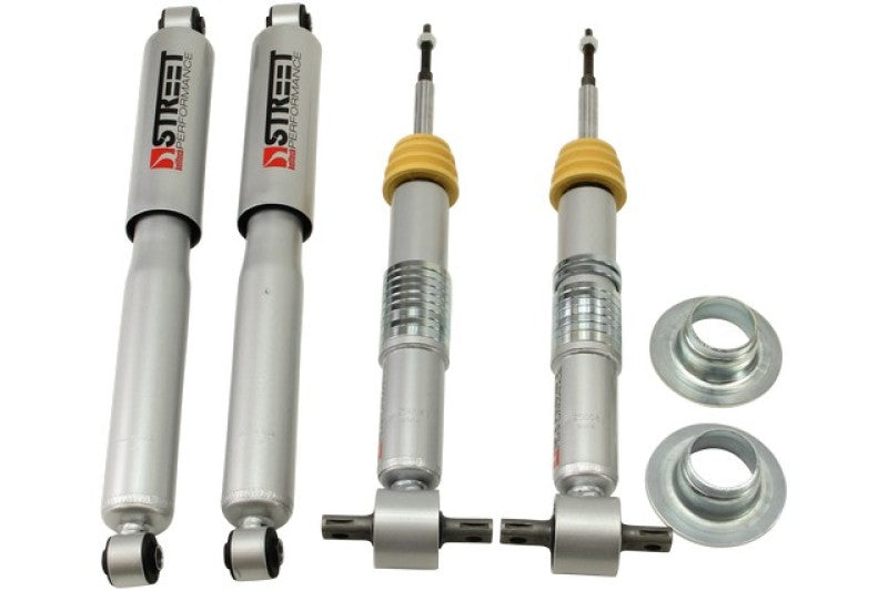 Belltech Street Performance Twintube Shock - Silver Paint - 0 to 4 in Lowered - GM Fullsize SUV / Truck 2007-13 - Set of 4