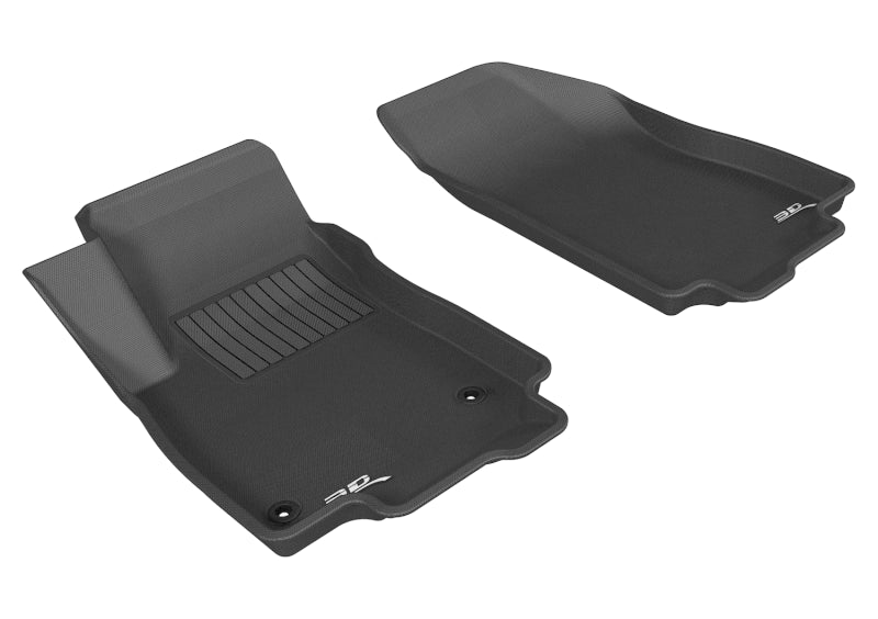 3D MAXpider Kagu Floor Liner - Front - Plastic - Black/Textured - Chevy Trax 2014-20 - (Pair)