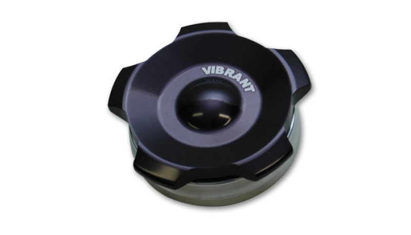 Vibrant Performance Black Aluminum Fill Cap w/ Aluminum Weld Bung 2"