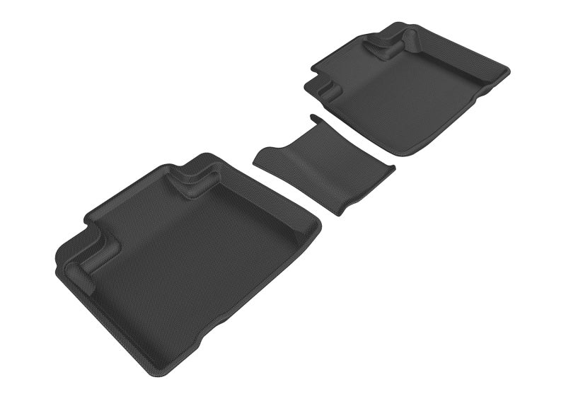 3D MAXpider Kagu 2nd Row Floor Liner - Black / Textured - Ford Midsize SUV 2015-21