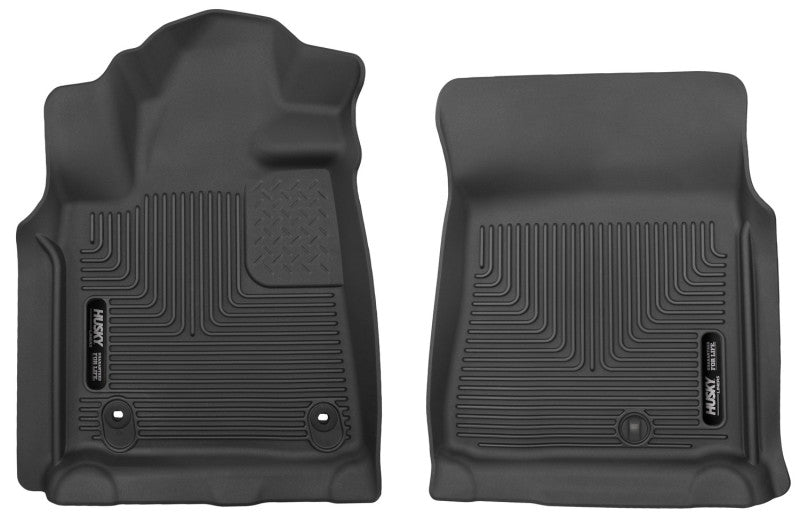 Husky Liners X-Act Contour Floor Liner - Front - Plastic - Black - Toyota Fullsize Truck 2012-15 - (Pair)