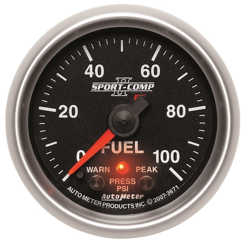 Auto Meter Sport-Comp PC Fuel Pressure Gauge - 2-1/16"