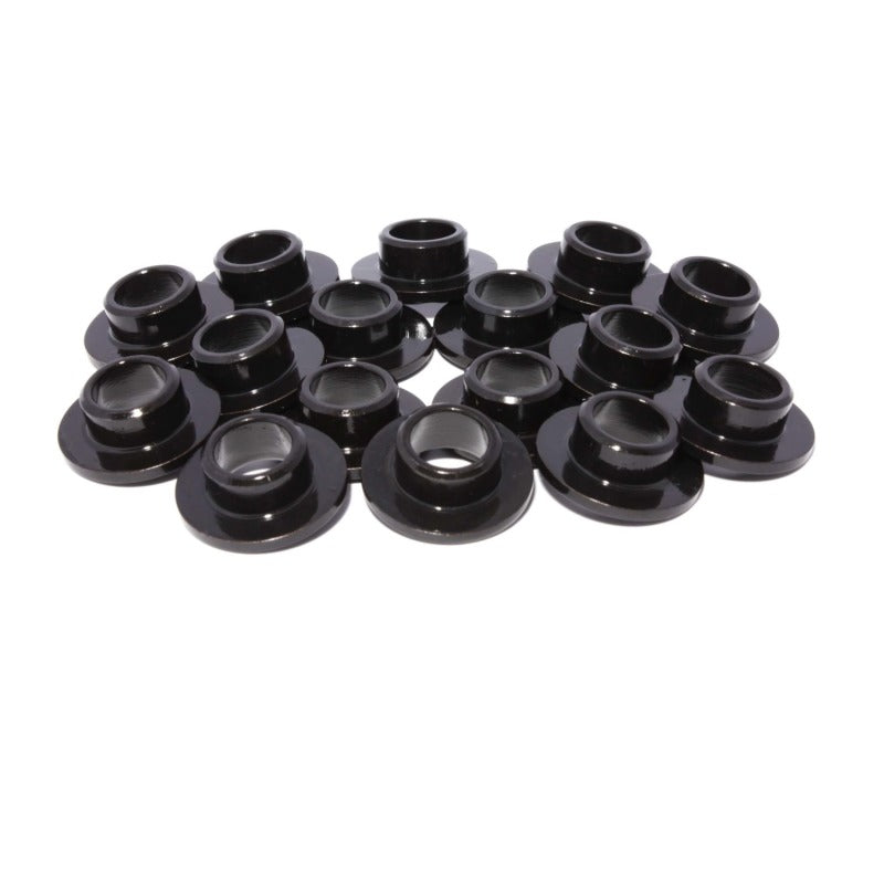 Comp Cams 10 Degree Valve Spring Retainer - 0.640 in OD Step - 1.095 in Single Spring - Chromoly - Black Oxide - Set of 16