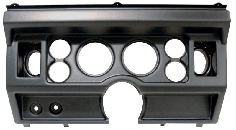 Auto Meter Direct-Fit Dash Panel - Four 2-1/16 in Holes - Two 3-3/8 in Holes - Black - With Air Conditioning - Ford Fullsize Truck 1980-86