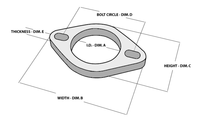 Vibrant Performance 2-Bolt Collector Flange 3/8" Thick