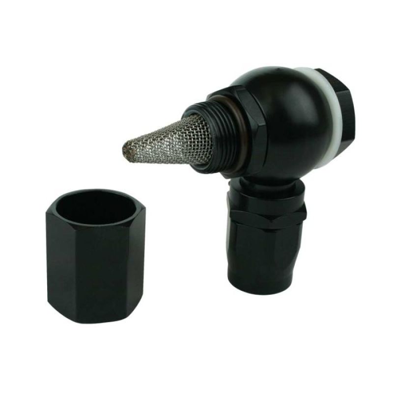 Moroso 16 AN Crimp to 16 AN Banjo Hose End - Black