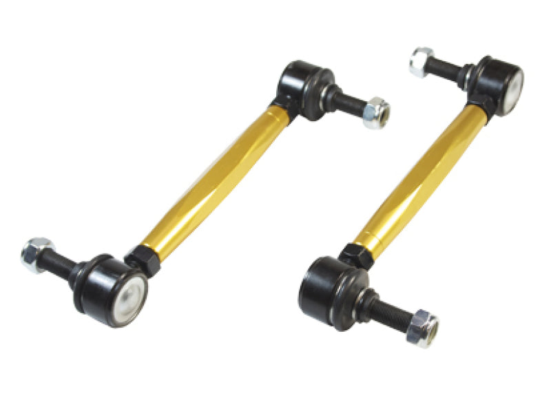 Whiteline Performance Front Adjustable End Link - Adjustable - Gold Anodized / Black - Ford Mustang 2015-19 / Scion FR 2013-16 / Subaru BRZ 2013-18 / Toyota 86 2017-18 - Pair