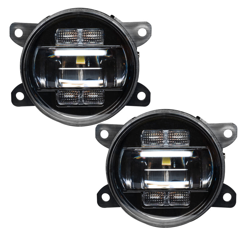 Oracle Lighting Fog Light Assembly - 4" Diameter - 1750 Lumens - LED - Plastic - Black - (Pair)