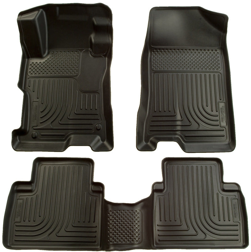 Husky Liners Front/2nd Seat Floor Liner Weatherbeater Plastic Black - Nissan Altima 2007-12