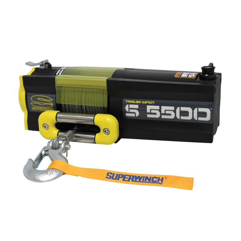 Superwinch S5500 Winch - 5000 lb. Capacity - Roller Fairlead - 30 Ft. Remote - 9/32" x 60 Ft. Steel Rope - 12V