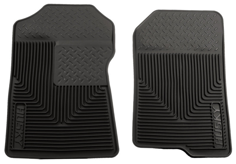 Husky Liners Heavy Duty Front Floor Mat - Rubber - Black - Standard Cab - Ford Fullsize SUV / Truck 1997-2002 - Pair