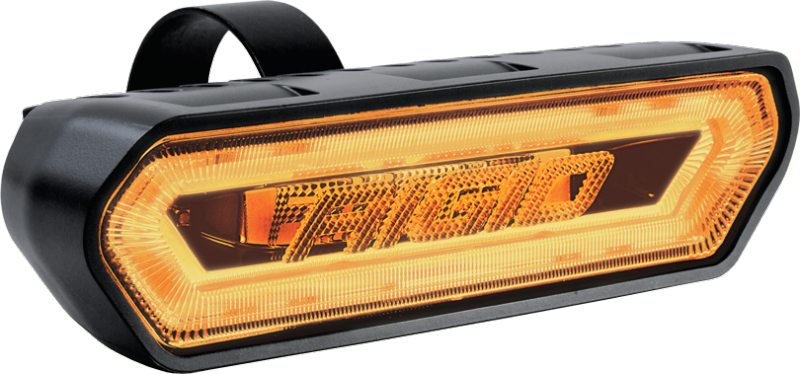 Rigid Industries Chase Series LED Tail Light - 2 x 7 in - Adjustable Tube Mount - Amber - Black - Rigid Logo