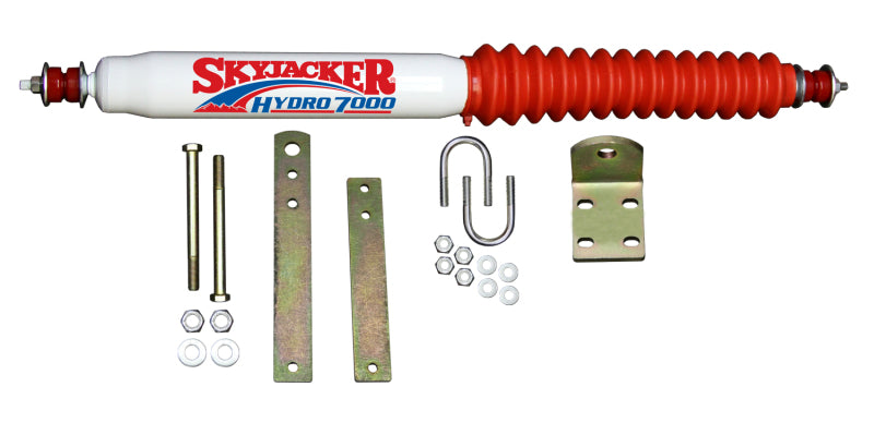 Skyjacker Steering Stabilizer Kit - Single - White Paint - Ford Fullsize SUV / Truck 1980-96