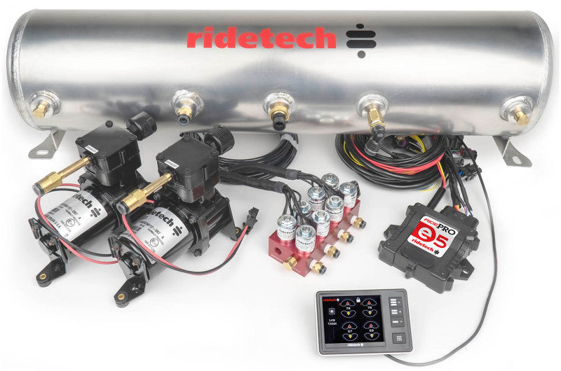 RideTech RidePro E5 Suspension Air Compressor - 5 Gallon - 12V - Digital 4 Corner Gauge - Platform Mounted 30534100