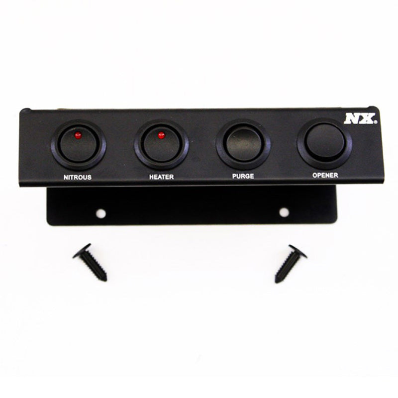 Nitrous Express Console Mount Switch Panel - Indicator Lights - Black Anodized - Chevy Camaro 2010-13