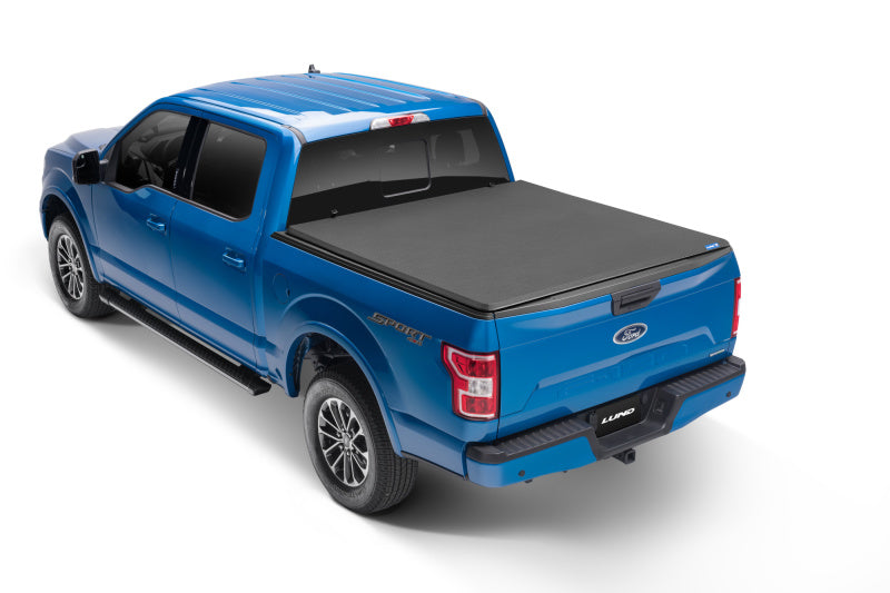 Lund Genesis Elite Tri-Fold Tonneau Cover Vinyl Black 5.5 ft Bed - Ford Fullsize Truck 2004-14