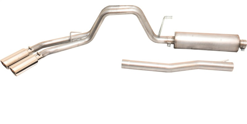 Gibson Sport Exhaust System - Cat-Back - 3" Diameter - Single Side Exit - Dual 4" Polished Tips - Stainless - Ford Powerstroke