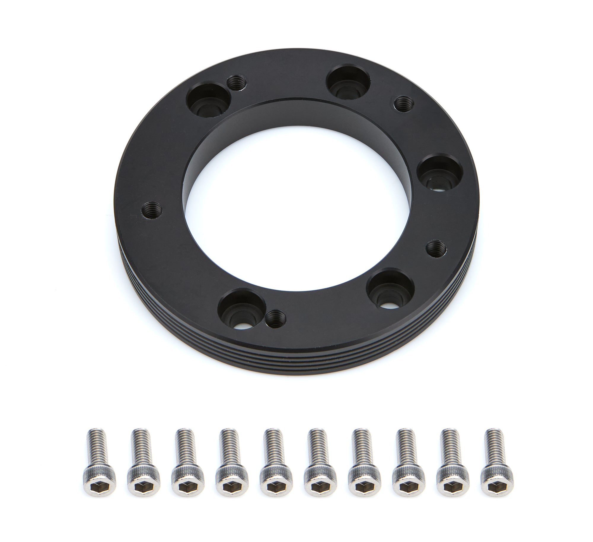 MPI Steering Wheel Adapter - 5-Bolt Wheel to 6-Bolt Quick Release Hub - Black