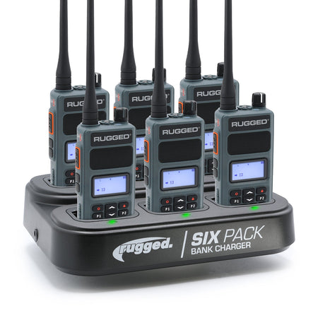 Rugged Radios GMR55W - GMRS Handheld Radio - Safety Orange (6 Pack) 6PACK-KIT-GMR5-ORN
