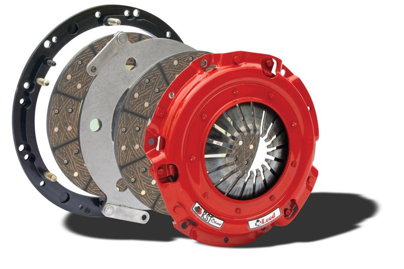 McLeod RST Twin Disc Clutch Kit - 9-11/16 in Diameter - 1-1/16 in x 10 Spline - Rigid Hub - Organic - Ford Modular