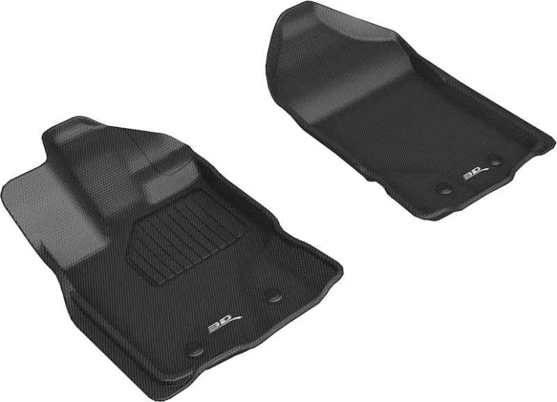 3D MAXpider Kagu Floor Liner - Front - Black/Textured - Ford Ranger 2019-21 - (Pair)