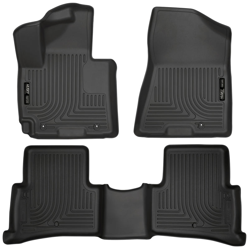 Husky Liners WeatherBeater Front / 2nd Row Floor Liner - Black - Hyundai Tucson 2016-18