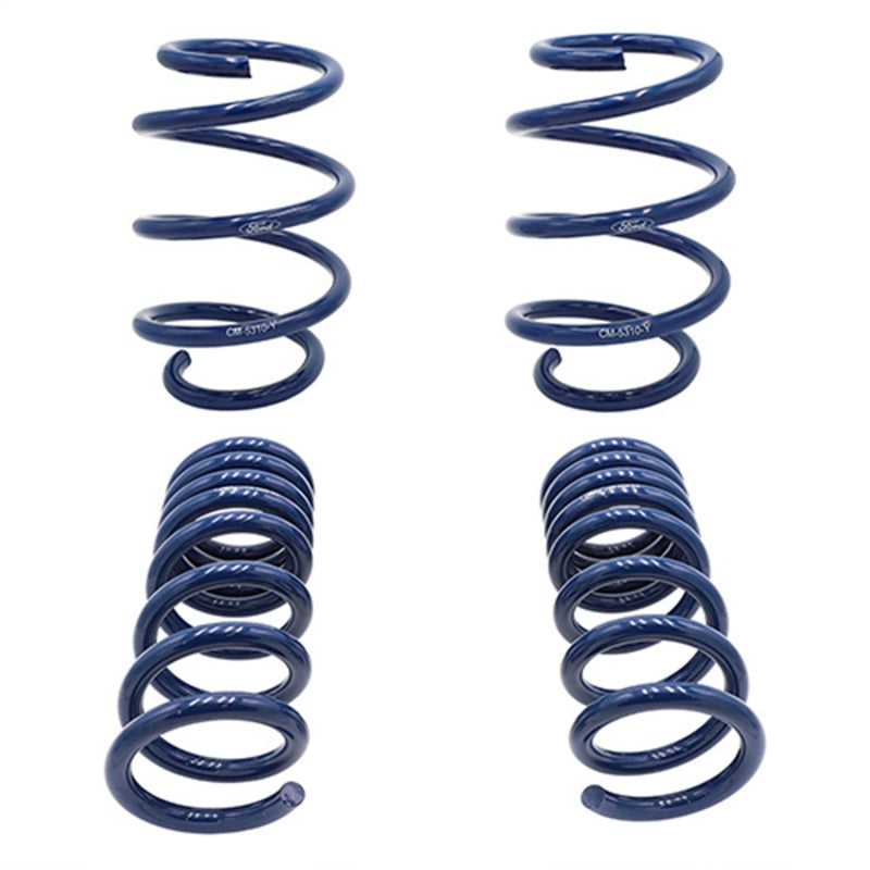 Ford Racing Suspension Spring Kit - 4 Coil Springs - Steel - Blue Powder Coat