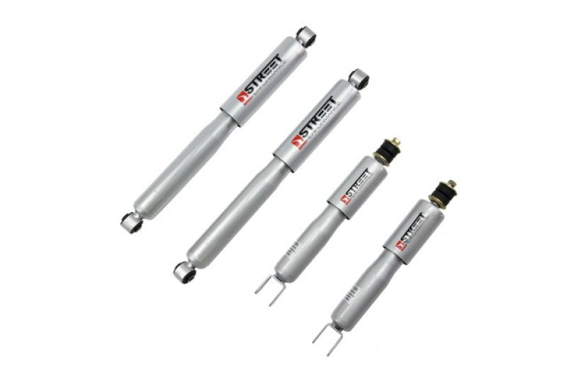 Belltech Street Performance Twintube Shock - Silver Paint - 0 to 4 in Lowered - GM Fullsize SUV / Truck 2000-06 - Set of 4