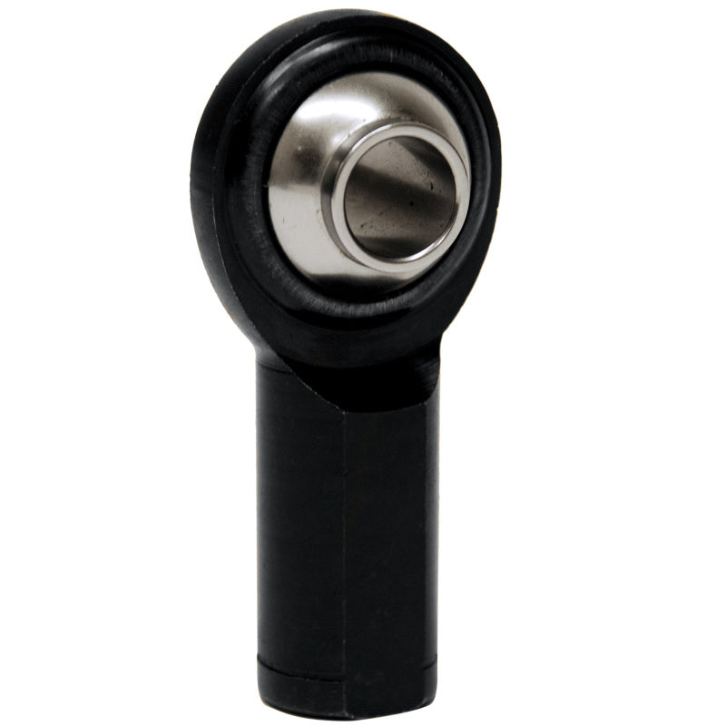 QA1  PCYF-T Series Rod End - 3/8" Bore - 3/8-24" RH Male Thread - PTFE Lined - High Misalignment - Chromoly - Black Oxide